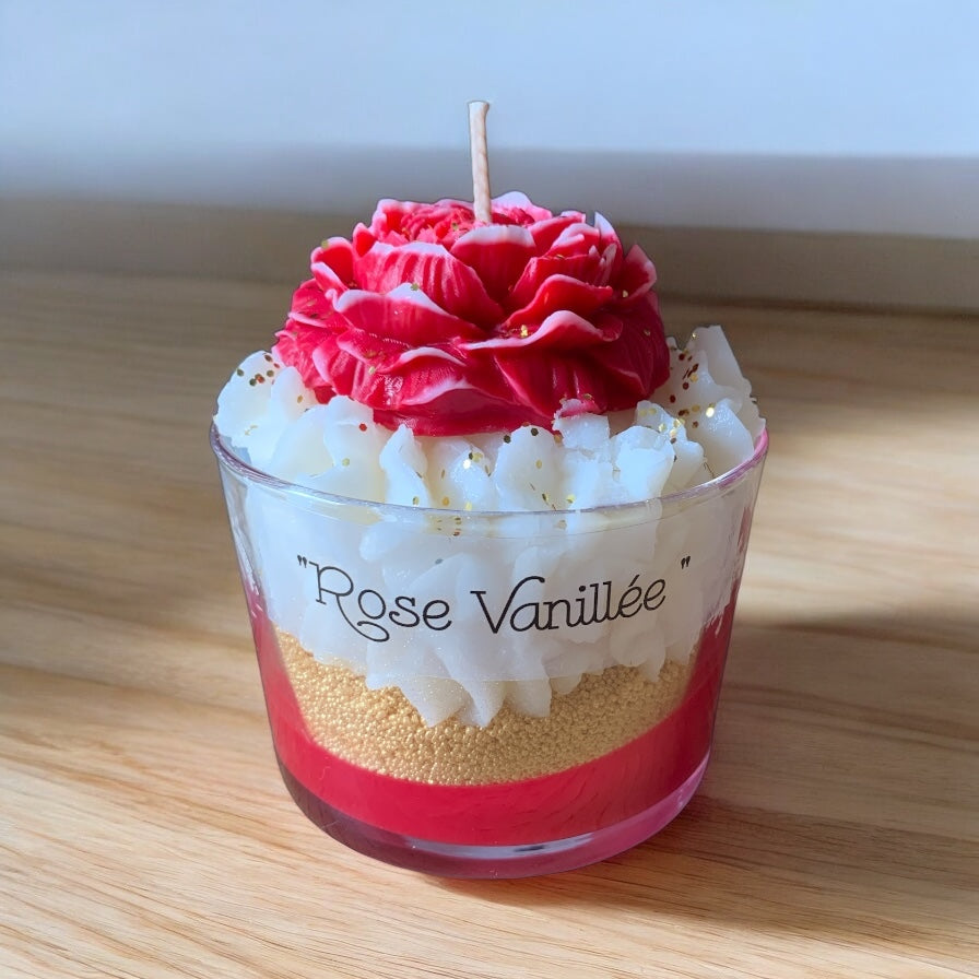 Bougie Gourmande « Rose vanillée »