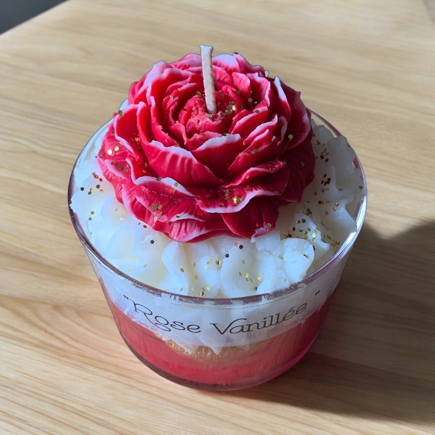 Bougie Gourmande « Rose vanillée »